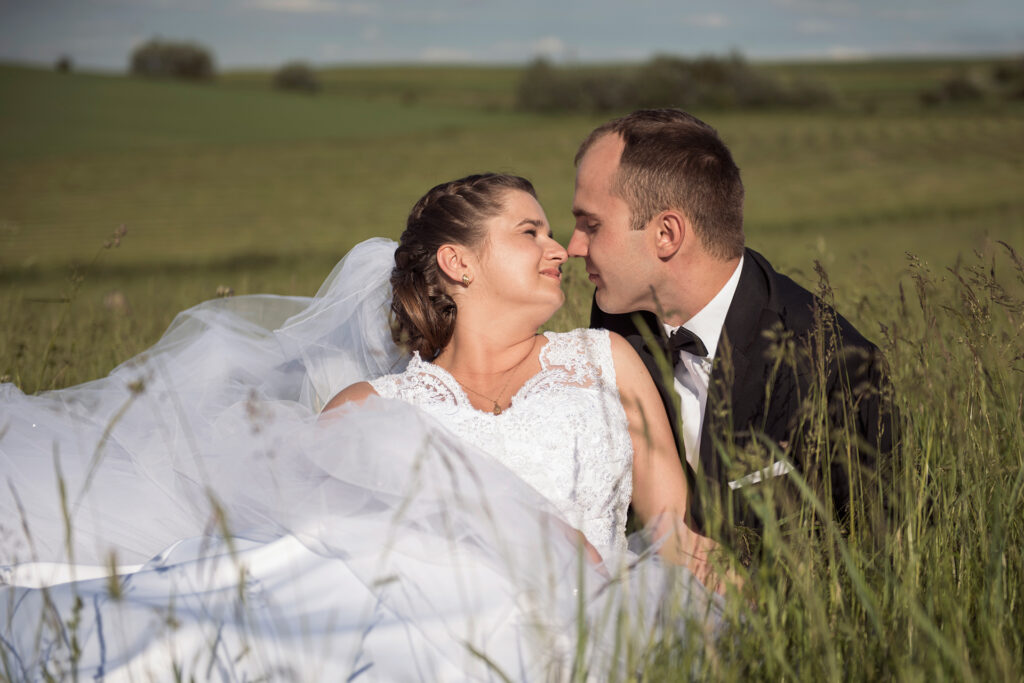 Sesja ślubna w polach na Jurze krakowskiej